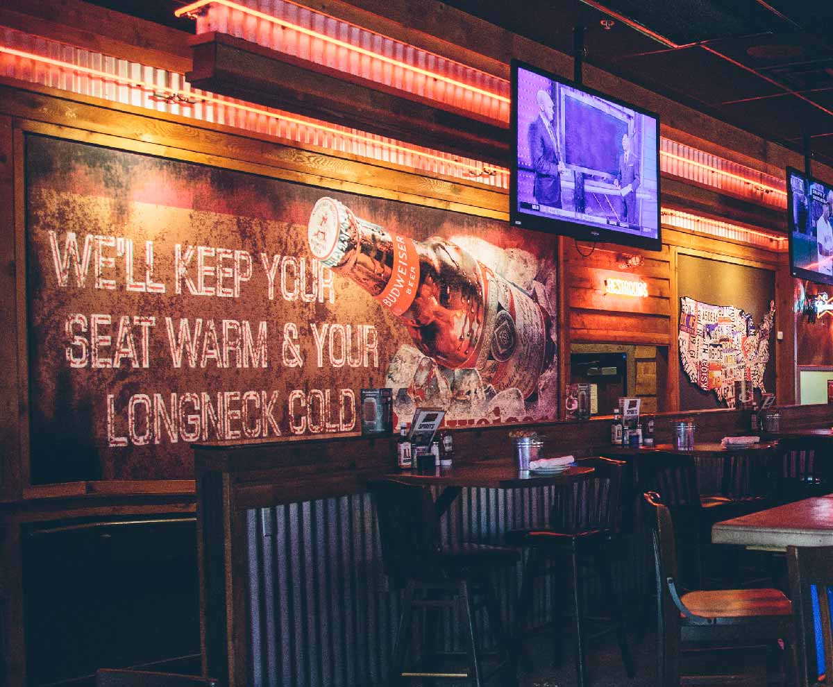 Logan's Roadhouse Bar We'll Keep Your Seat Warm & Your Longneck Cold